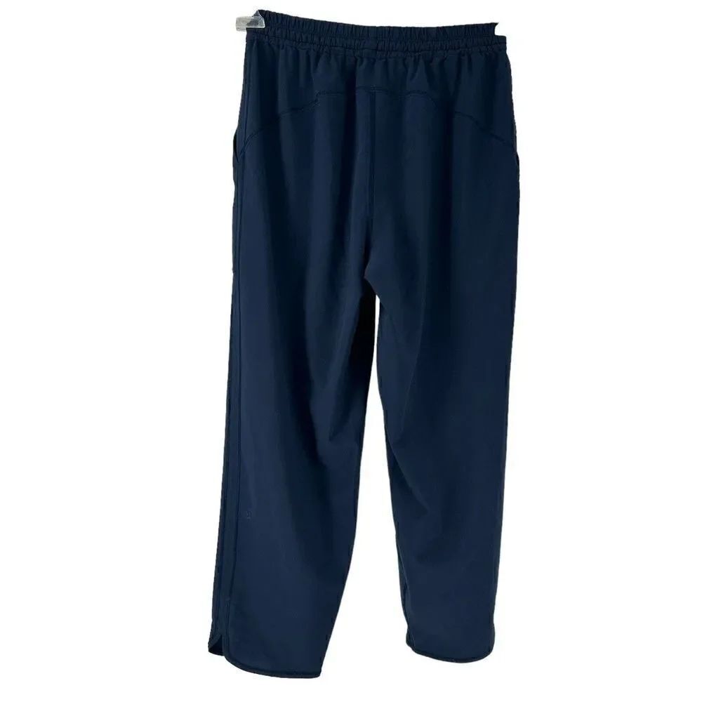 Lululemon Final Play Crop Pants Size 4 Navy Blue Drawstring Cropped Lightweight